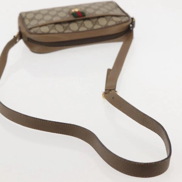 GUCCI GG Supreme Web Sherry Line Shoulder Bag PVC Beige 116 02 089 Auth BA6301 - Picture 7 of 16